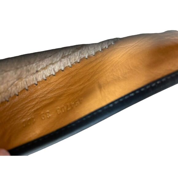 Gucci Gg Black Leather Espadrille Women's Black 39 Slip Ons - Picture 8 of 9